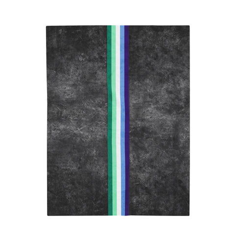 Grunge Gay Male Pride Flag Stripe Velveteen Plush Blanket